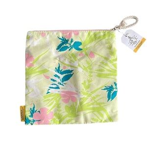 L’Occitane Floral Square Zipper Cosmetic Pouch